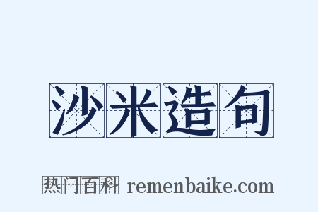 沙米造句是什么意思的图片